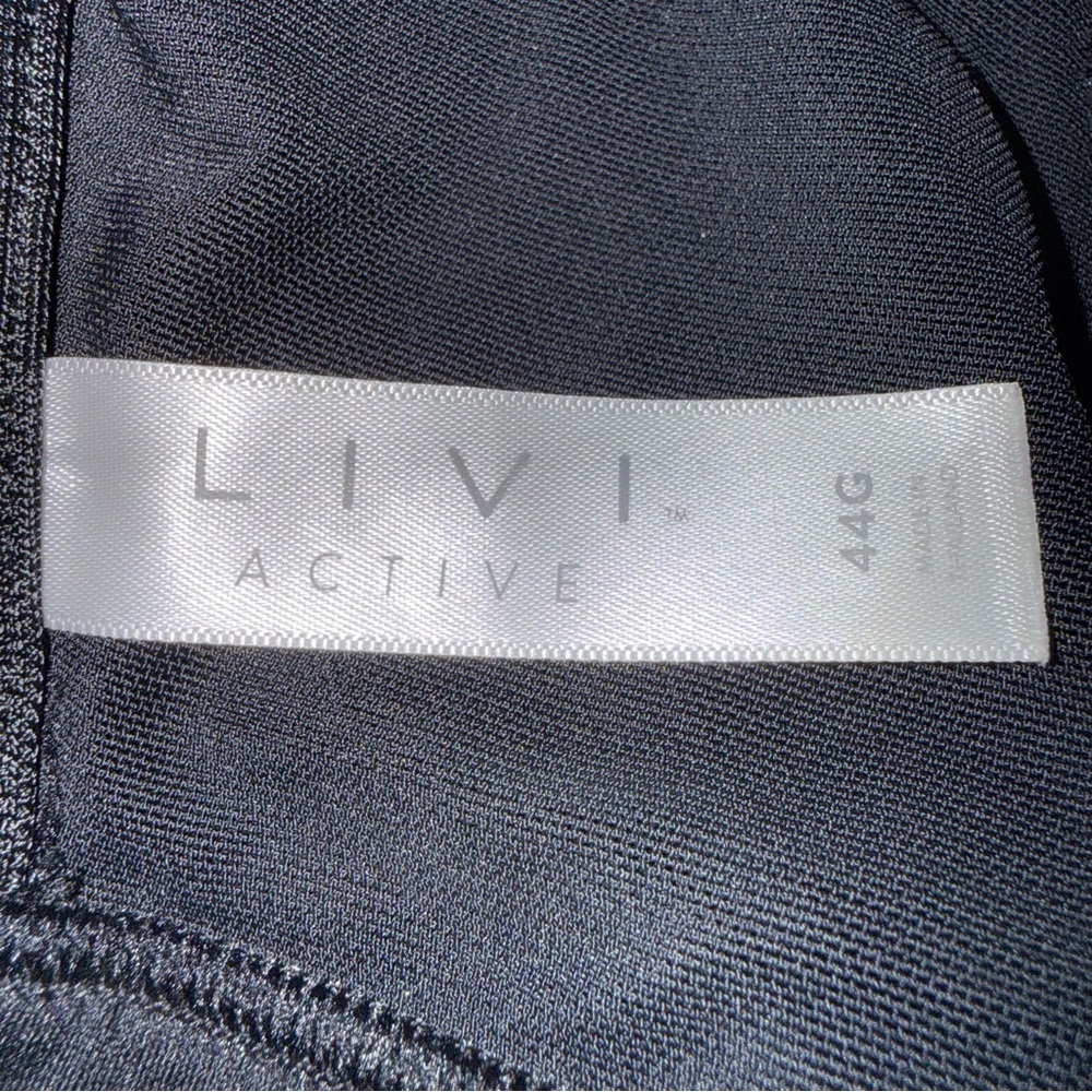 LIVI Active 44G Front Zip Sports Bra Black Pink High Impact Support Plus Size - Picture 7 of 9